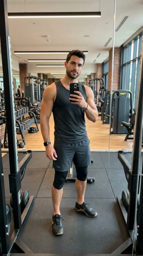 Fitness KI-Influencer mit Gym-Selfie